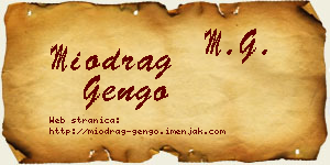 Miodrag Gengo vizit kartica